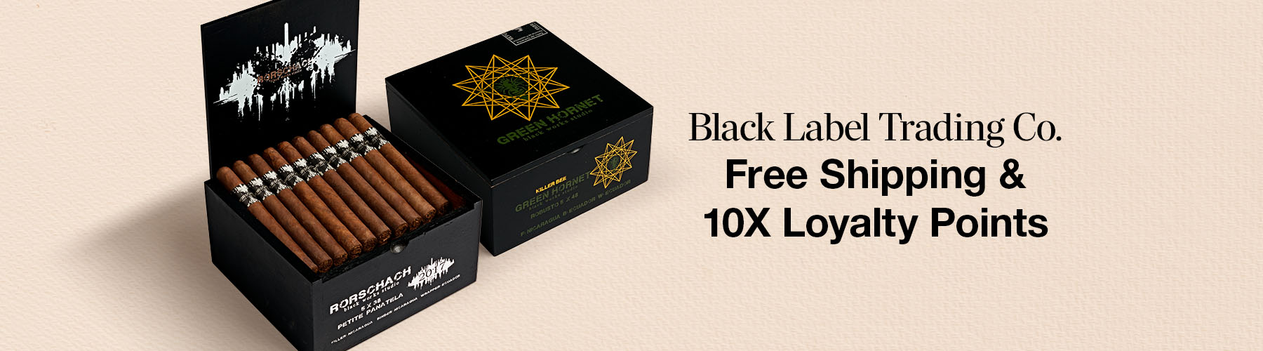 Black Label Trading Co. 
Free shipping & 10X Loyalty Points