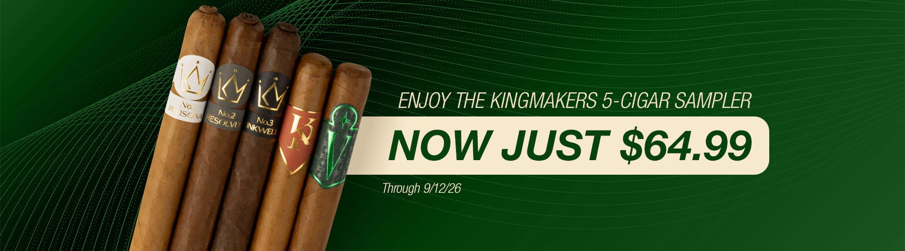 Kingmakers 5 Cigar Sampler - $64.99