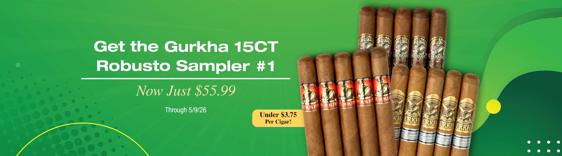 Gurkha 15CT Robusto Sampler #1 - $55.99