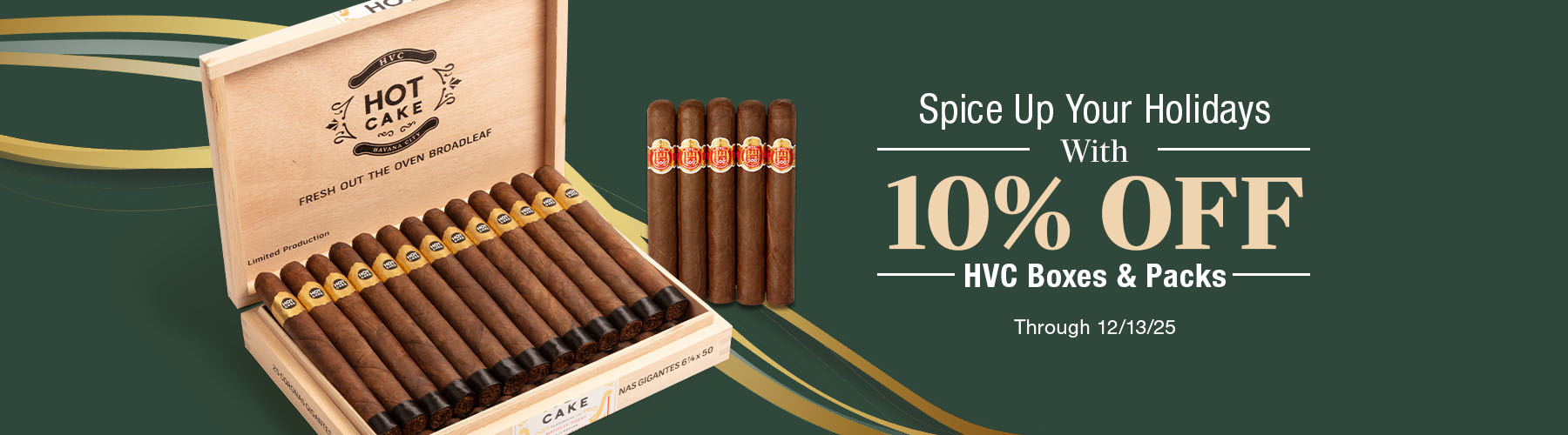 HVC boxes & packs 10% off