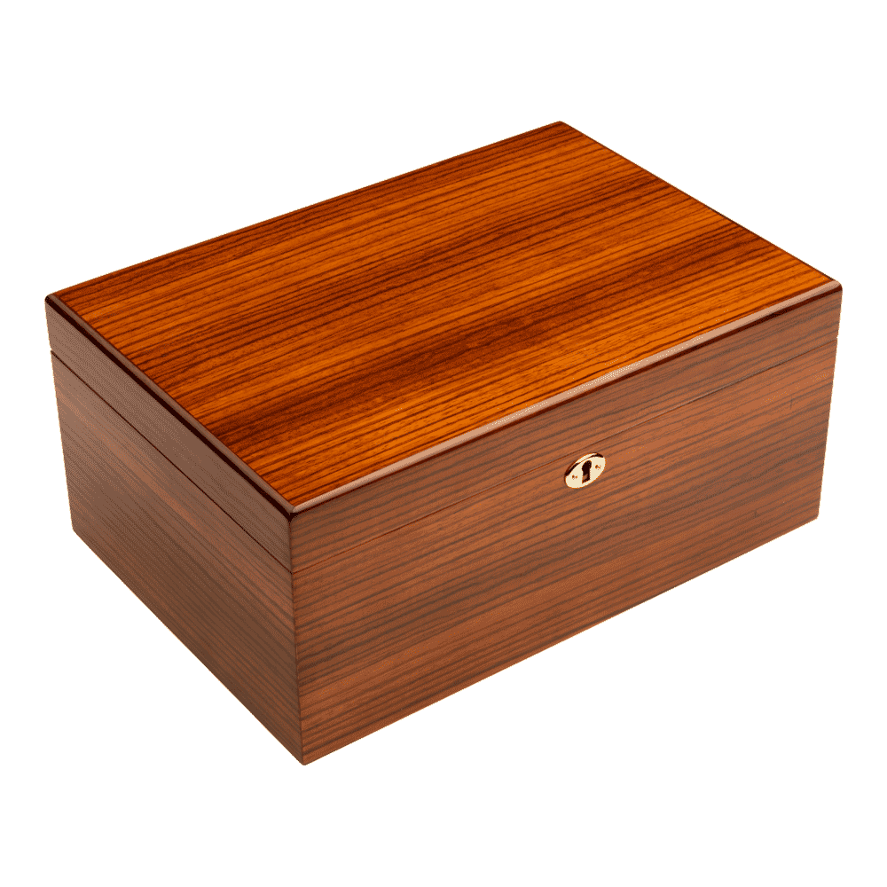 Cigar Humidors Ashton Zebrawood Humidor Large