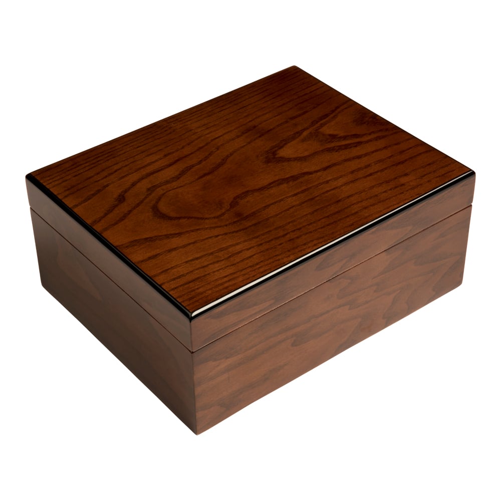 Cigar Humidors Ash Burl Humidor Medium