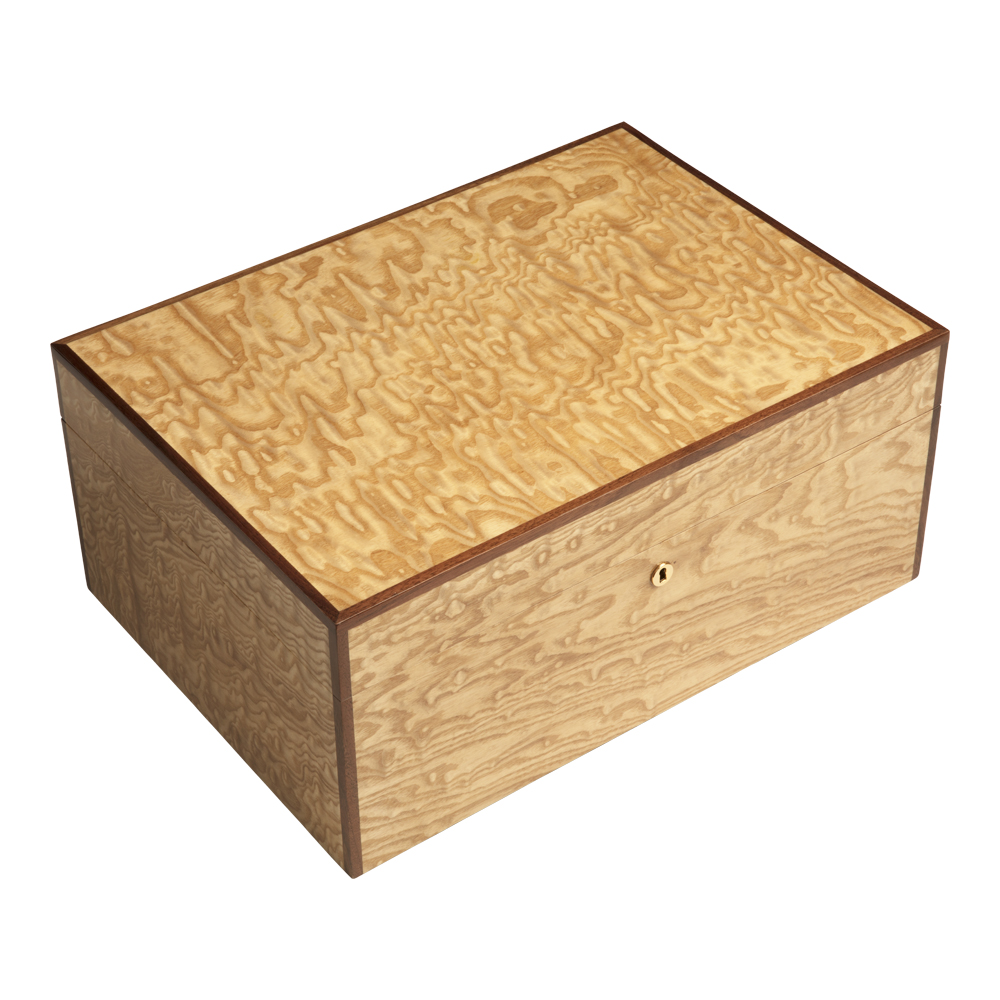 Cigar Humidors Olive Ash Burl Large