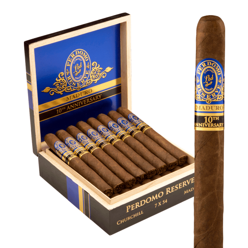 Perdomo Reserve 10th Anniversary Box Pressed Maduro Churchill