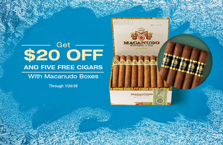 $20 off + 5 Free Cigars