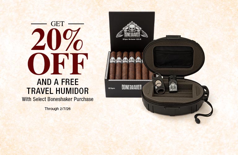 20% Off + Free Travel Humidor