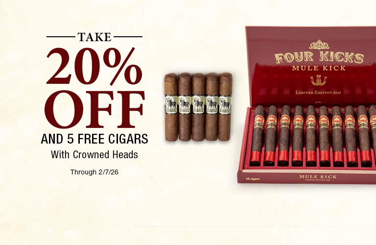 20% Off + 5 Free Cigars